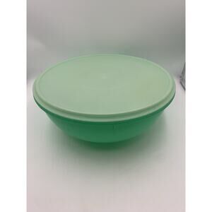 Vtg Tupperware Fix-n-Mix Bowl Jadeite Green 274-2 Large 26 Cup w/ Lid 224-16